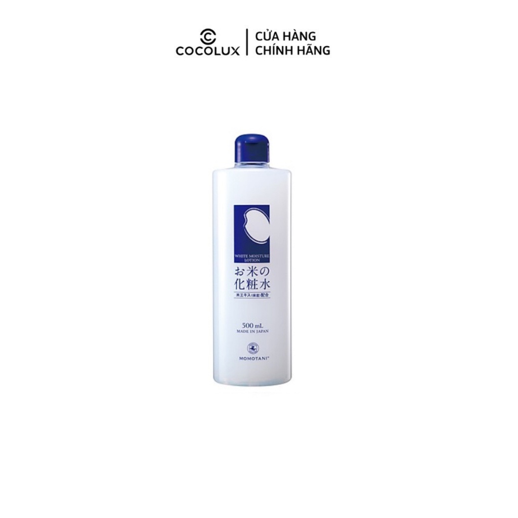 Nước hoa hồng dưỡng trắng Momotani white moisture lotion 500ml Cocolux