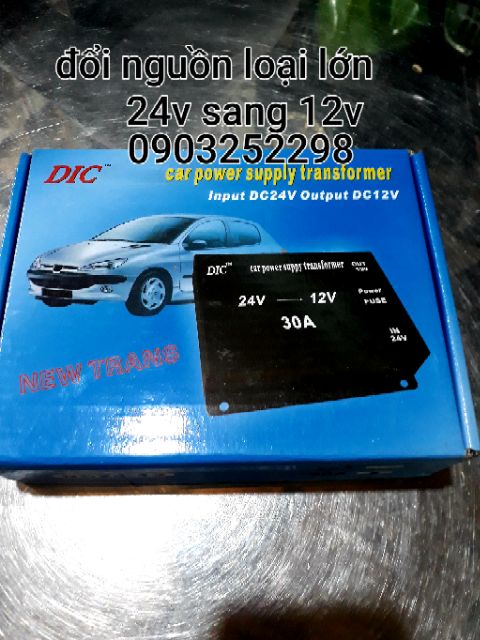 Đổi nguồn 24v sang 12v loại to 30A hàng tốt