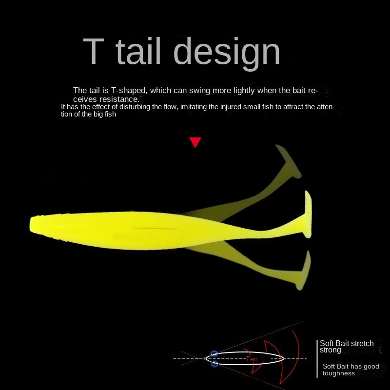 Set 2 Mồi Giả Nhử Cá Mềm 22g 12g Bằng Nhựa Đen