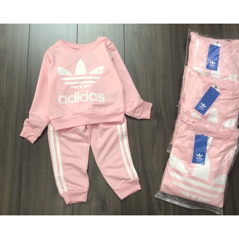 Set bộ nỉ da cá in logo adi das cho bé trai bé gái