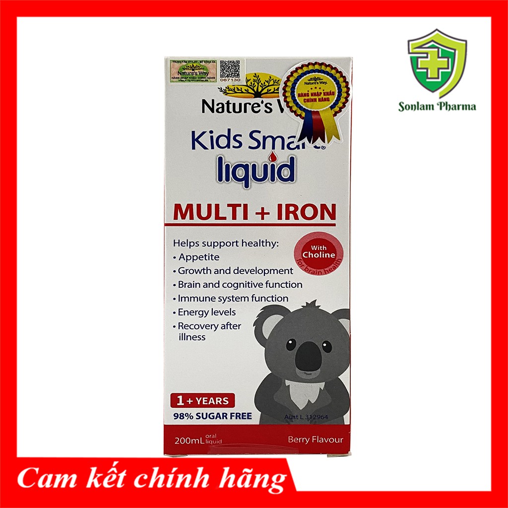 Nature's Way Kids Smart Liquid Multi + Iron - Chai 200ml - Bổ sung Các Vi Chất Và Sắt Cho Trẻ