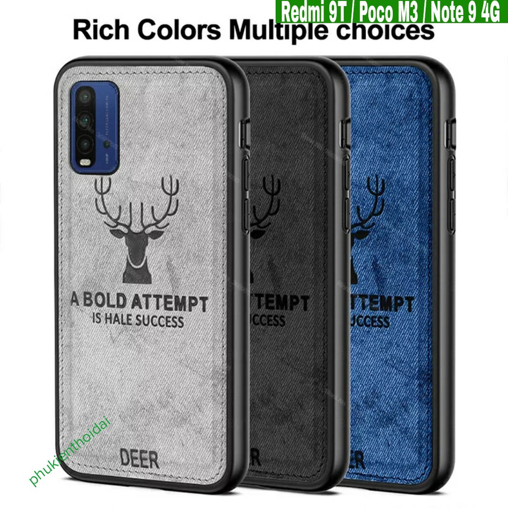 Ốp lưng Redmi 6 / 6A / Redmi 9C / Redmi 9T vải Deer HƯƠU cao cấp