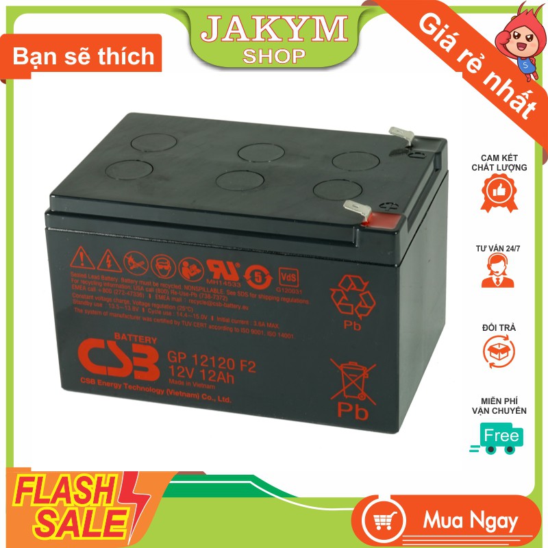 Ắc quy 12V 12Ah GP12120 ắc quy viễn thông dùng cho UPS và các xe điện