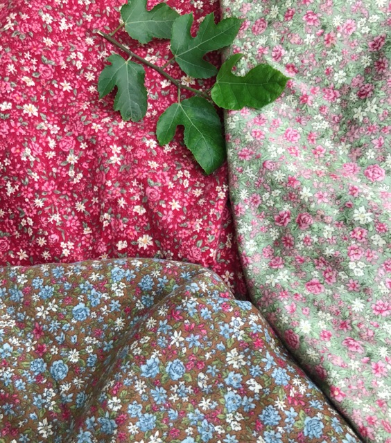 Vải thô cào bông hoa hồng