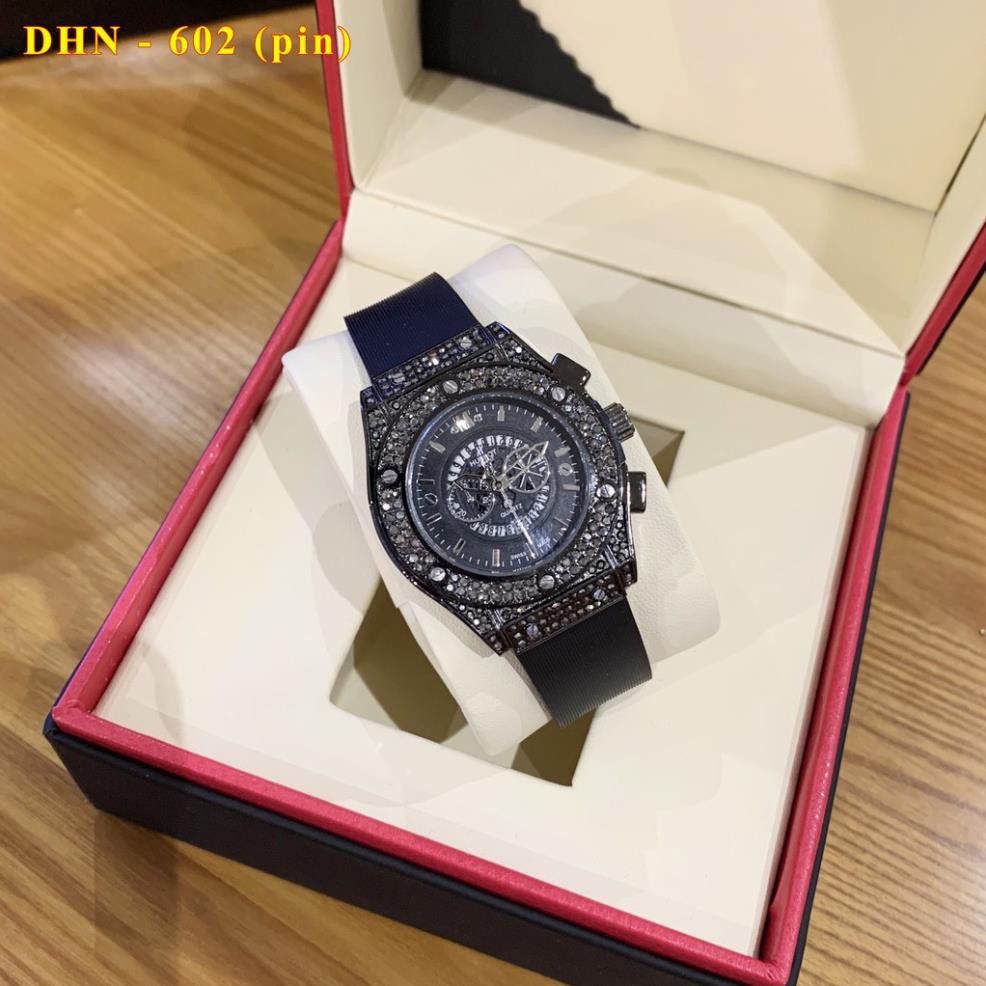 Đồng hồ nữ Hulo máy pin dây cao su mặt full đá cao cấp có bảo hành DHN602 -Shop116 | BigBuy360 - bigbuy360.vn
