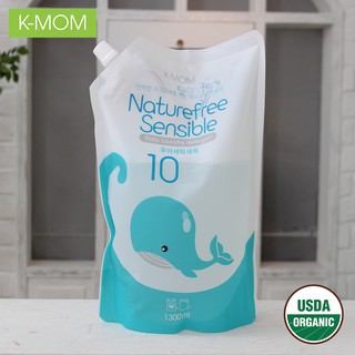Nước giặt đồ sơ sinh hữu cơ (Organic) K-mom Hàn Quốc KM13127 1300ml
