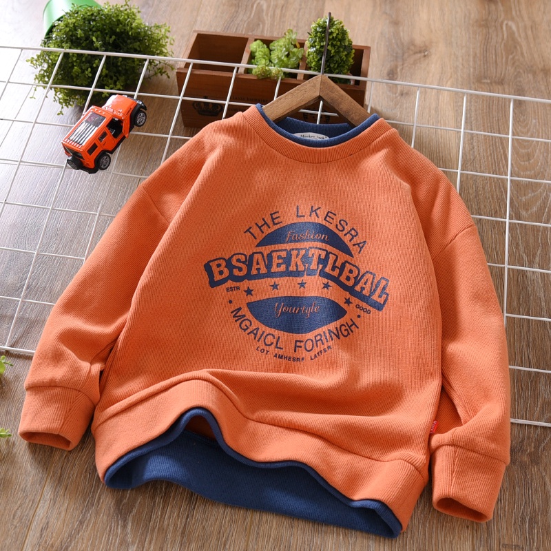 Áo Nỉ Dài Tay In Họa Tiết Thời Trang Mùa Đông Cho Bé Trai