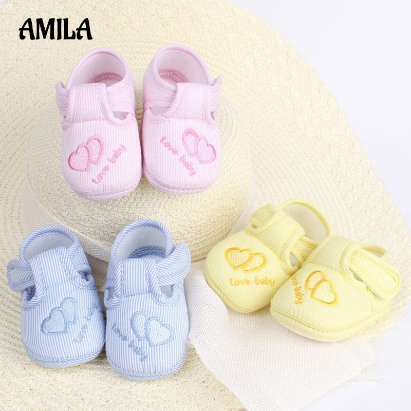 Giày AMILA đế mềm chống trượt thời trang xuân thu cho bé sơ sinh 0-1 tuổi/ 3-9 tháng giày vớ đế mềm giày đế mềm cho bé