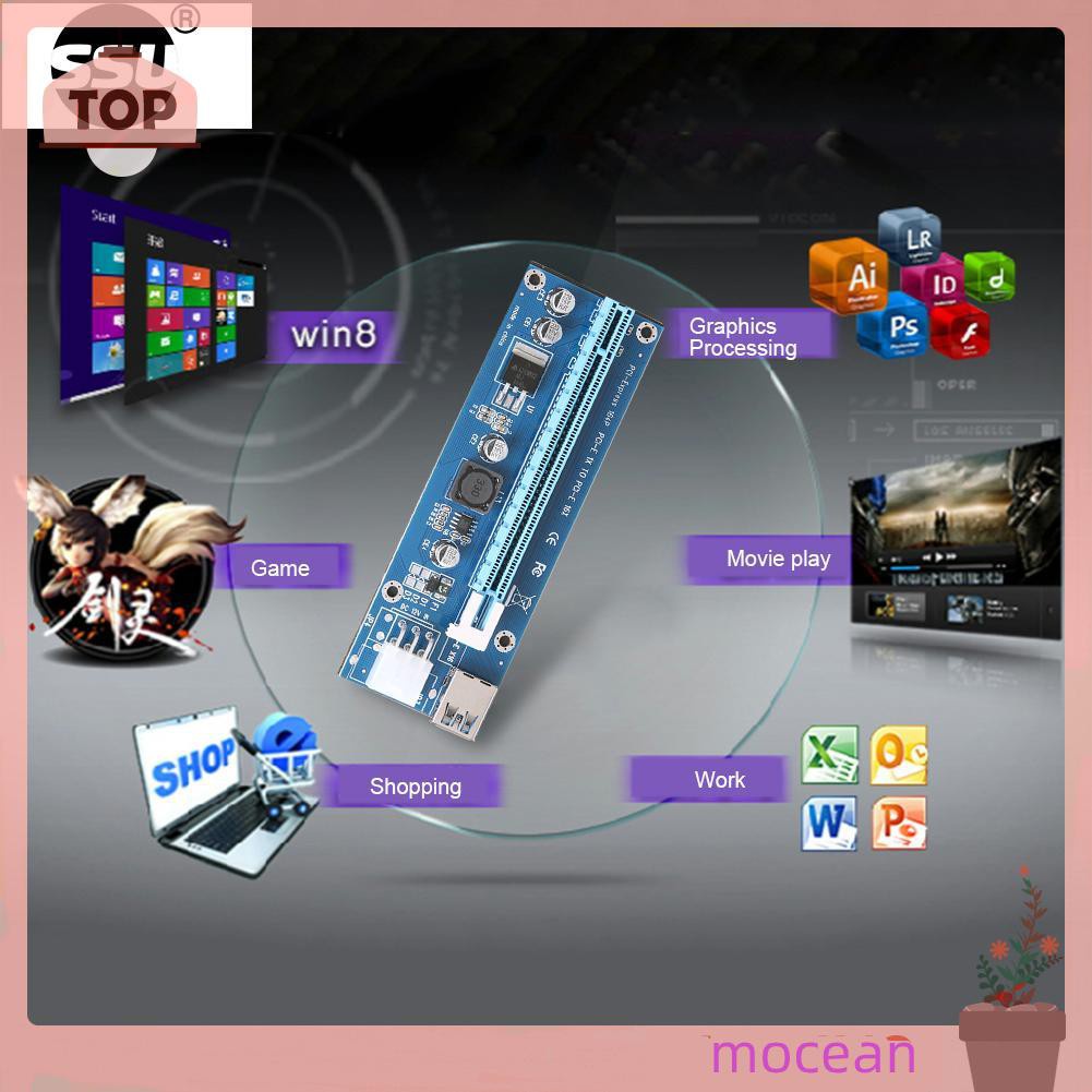 Mocean Dây Cáp Chuyển Đổi Pci-E1X Sang 16x Cho Btc Miner