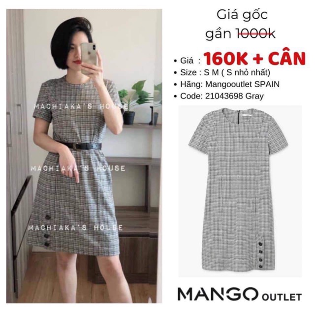 Váy kẻ mango