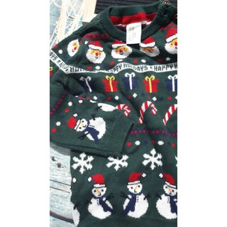[Rẻ_đẹp] Áo Len Bé Trai Noel Green H&M