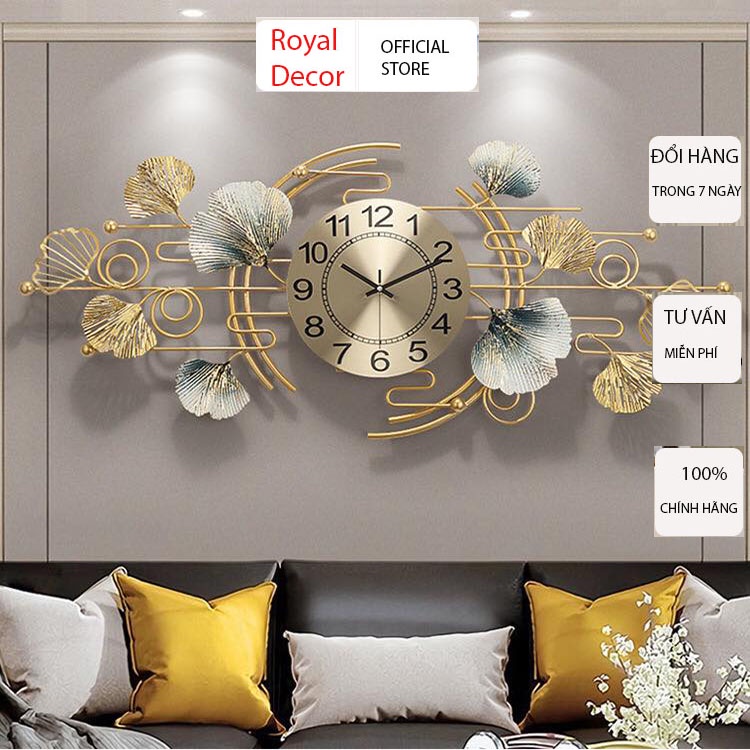 Đồng Hồ Tranh Sắt Treo Tường Trang Trí Nghệ Thuật Cao Cấp rd167 – Sắc Thu Cuối Hạ