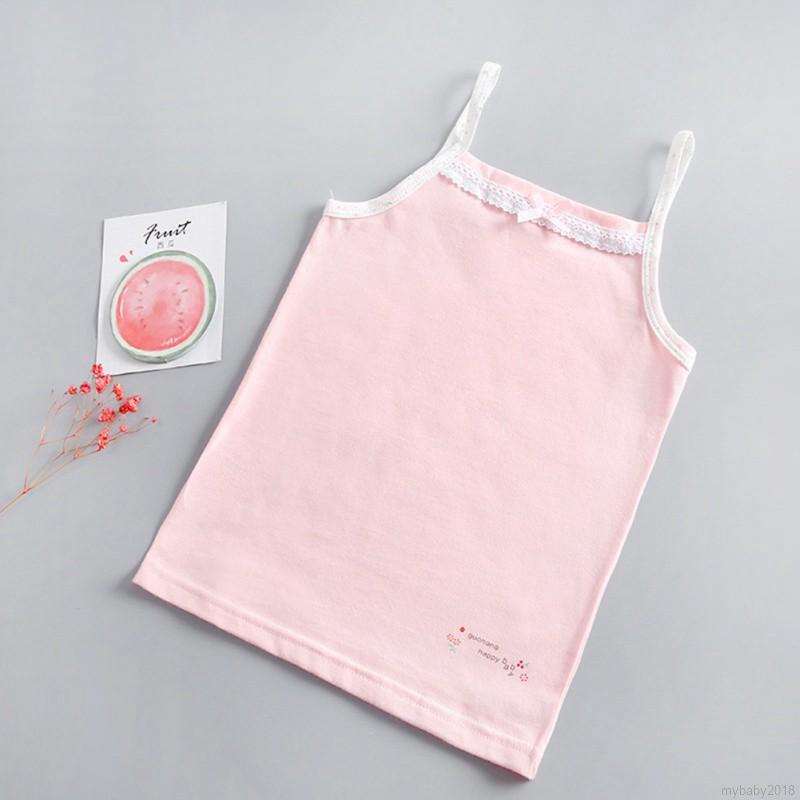 Áo Tank Top Chất Cotton Phối Ren Hoa Cho Bé Gái