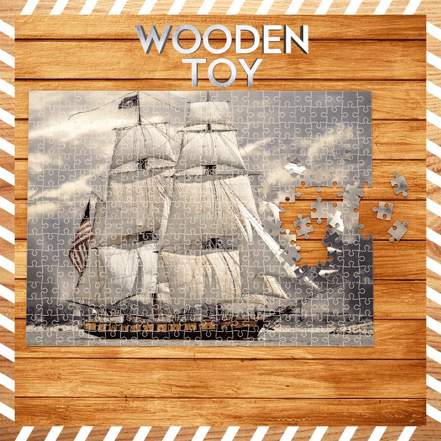 Tranh ghép hình THUYỀN BUỒM ,Wooden Jigsaw Puzzle, Loại 300 Và 500 Mảnh Ghép Chất Liệu Gỗ wt43 [MADE IN VIET NAM]