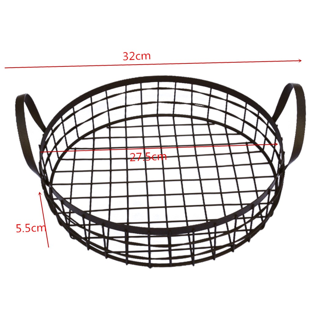 Giỏ đựng trái cây bằng sắt màu đen