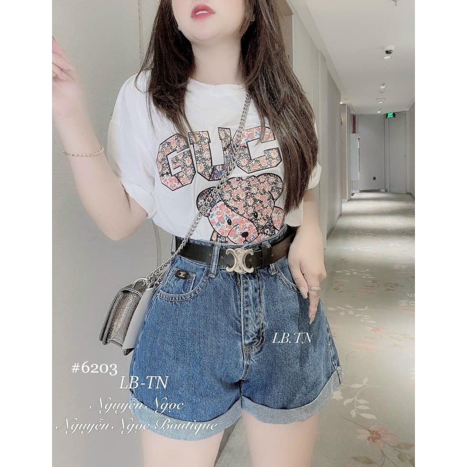 Quần sooc jeans 3 màu VÂN gấu kèm đai mã 380 (kèm ảnh thật,video) | BigBuy360 - bigbuy360.vn