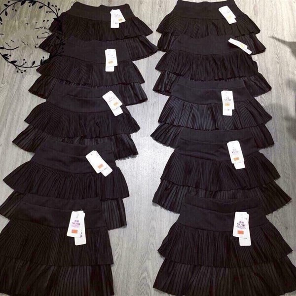 Chân váy xếp li hai tầng lưng cao chất thun hot hit mùa hè 💘7001089💘 | BigBuy360 - bigbuy360.vn