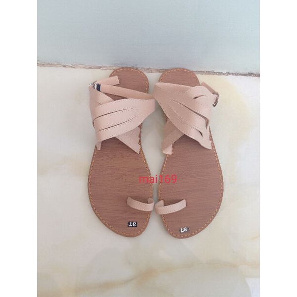 Sandal quai chéo quấn vòng cổ chân (đế xịn loại 1)