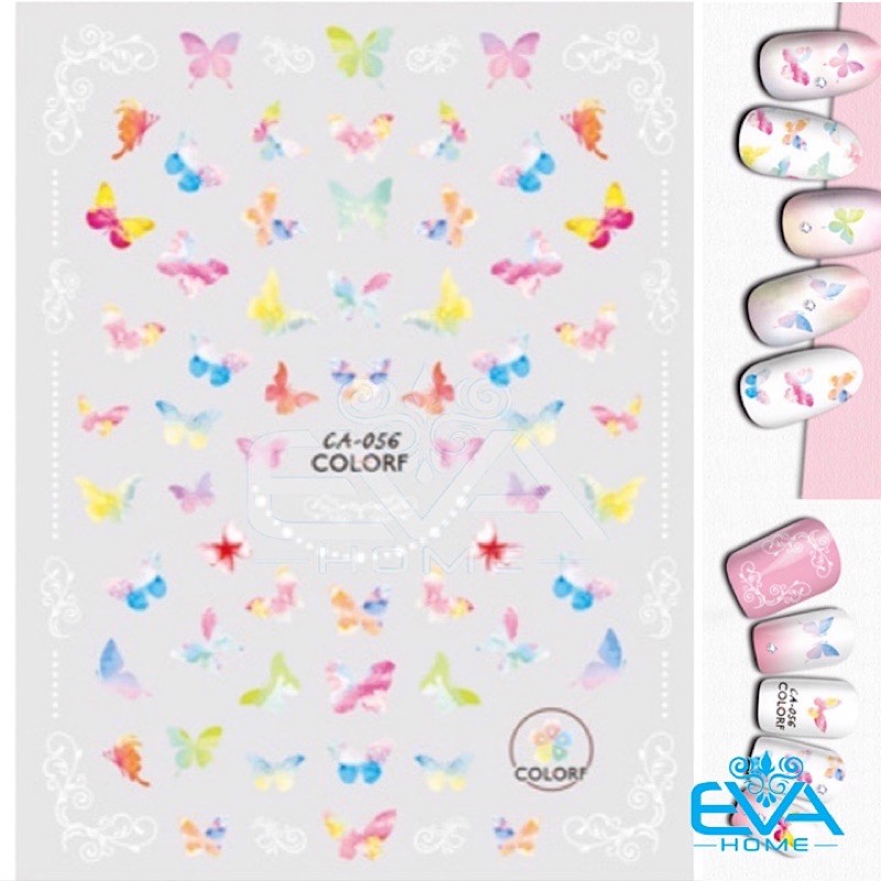 Decal Dán Móng Tay 3D Nail Sticker Hoạ Tiết Bươm Butterfly CA 056