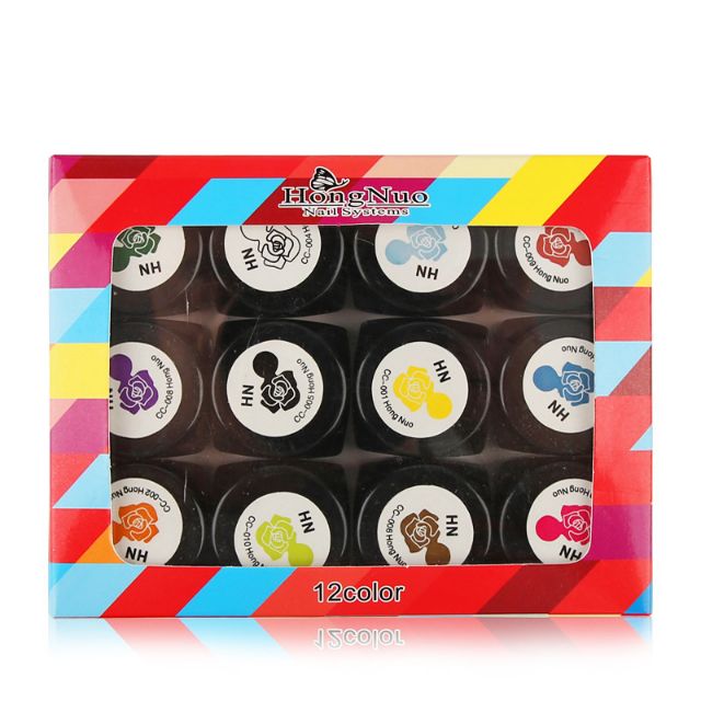 set bột đắp hoa 12 màu không lh hiệu hongnuo