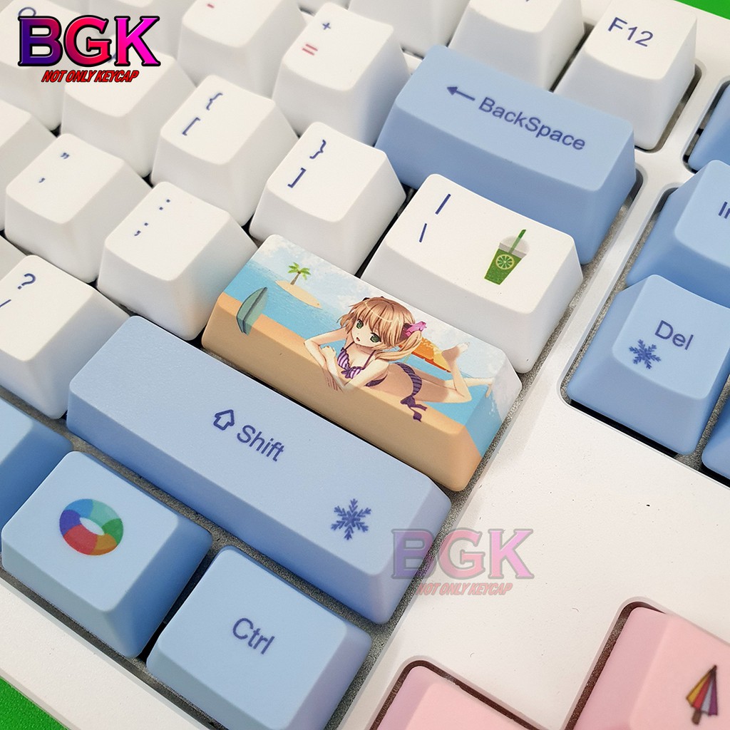 Bộ Keycap Summer Bikini PBT 118 Nút OEM Profile Thick PBT dùng cho Nhiều Layout!