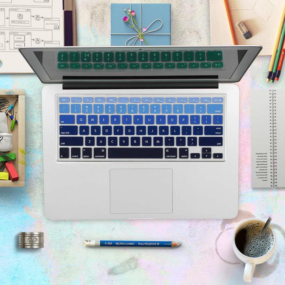 Combo Case Ốp Macbook + Lót Phím Ombre Xanh Navy | BigBuy360 - bigbuy360.vn