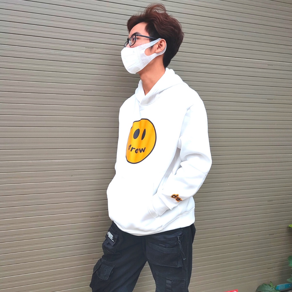 Hoodie drew, Áo hoddie form rộng unisex nam nữ nỉ bông dài tay chất liệu cotton trend thu 2021 | BigBuy360 - bigbuy360.vn