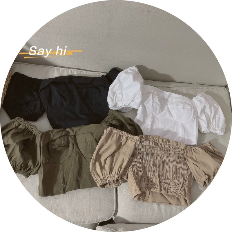 Set áo crotop kèm váy xoè