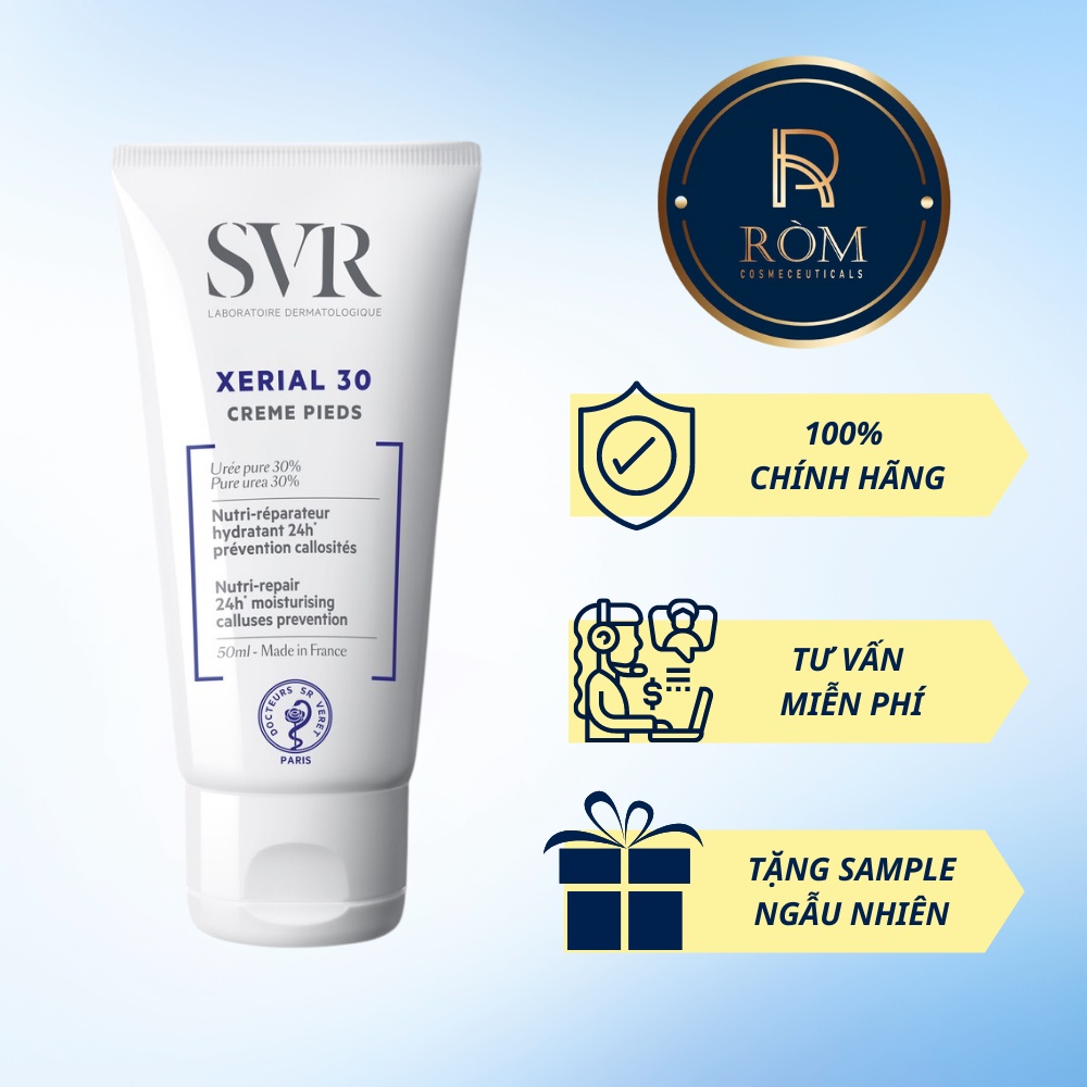 Kem dưỡng dành cho da rất khô và nứt nẻ ở bàn chân SVR Xerial 30 Creme Pieds