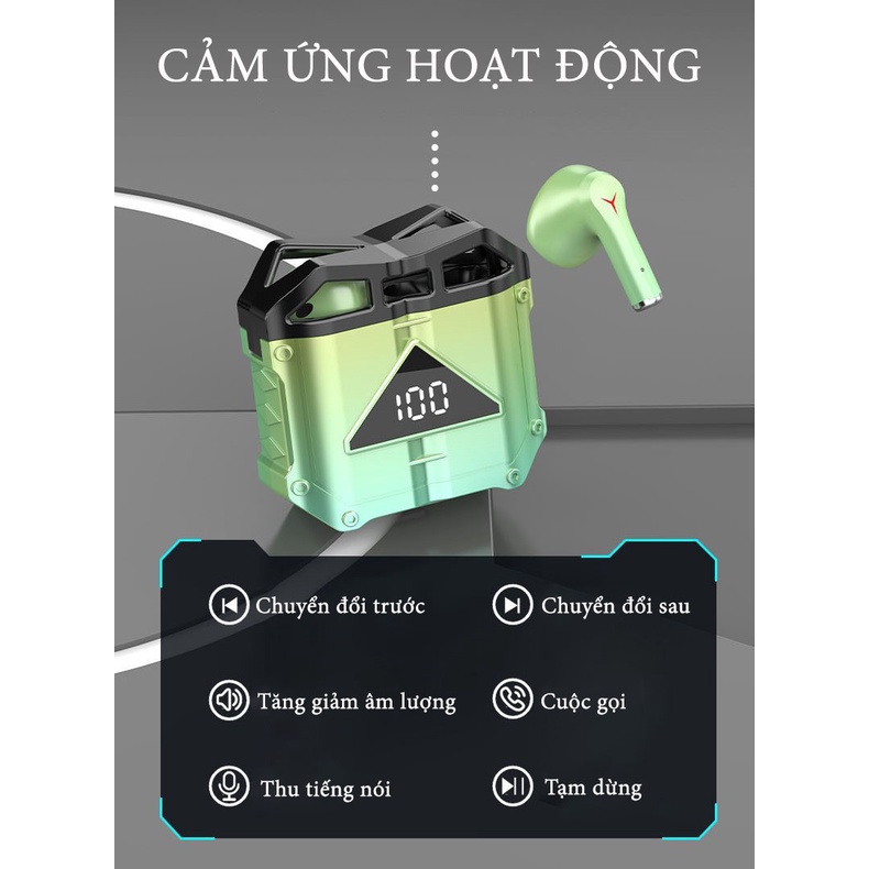 Tai Nghe Gaming Bluetooth JX30 TWS Tai Nghe Chơi Game Không Thiết Kế Ấn Tượng Dây Độ Trễ Cực Thấp Chip Bluetooth 5.3