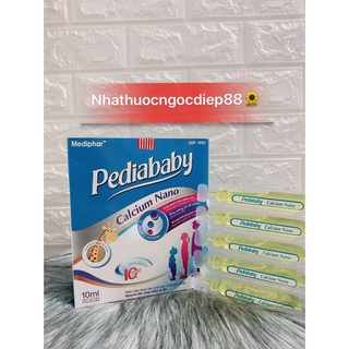 (CHÍNH HÃNG)Pediababy Calcium nano bổ sung canxi, phát triển chiều cao (Hộp 20 ống)