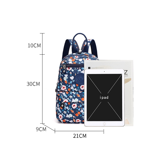 Ba Lô Nylon Họa Tiết Hoa Phong Cách Mới Cho Nữ