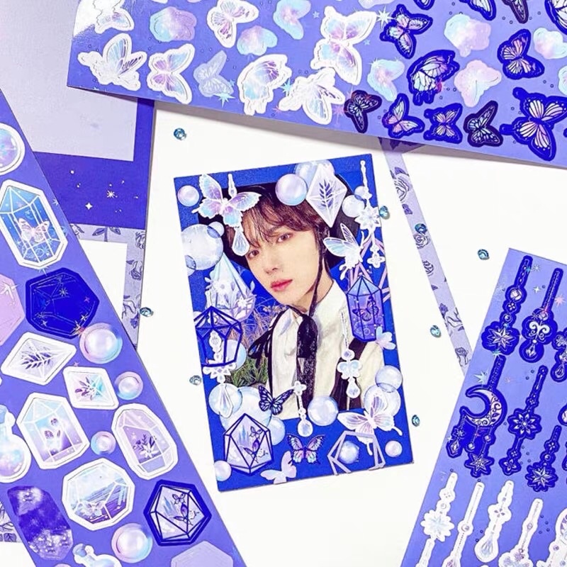 Sticker butterfly bling bling _hình dán trang trí top,card