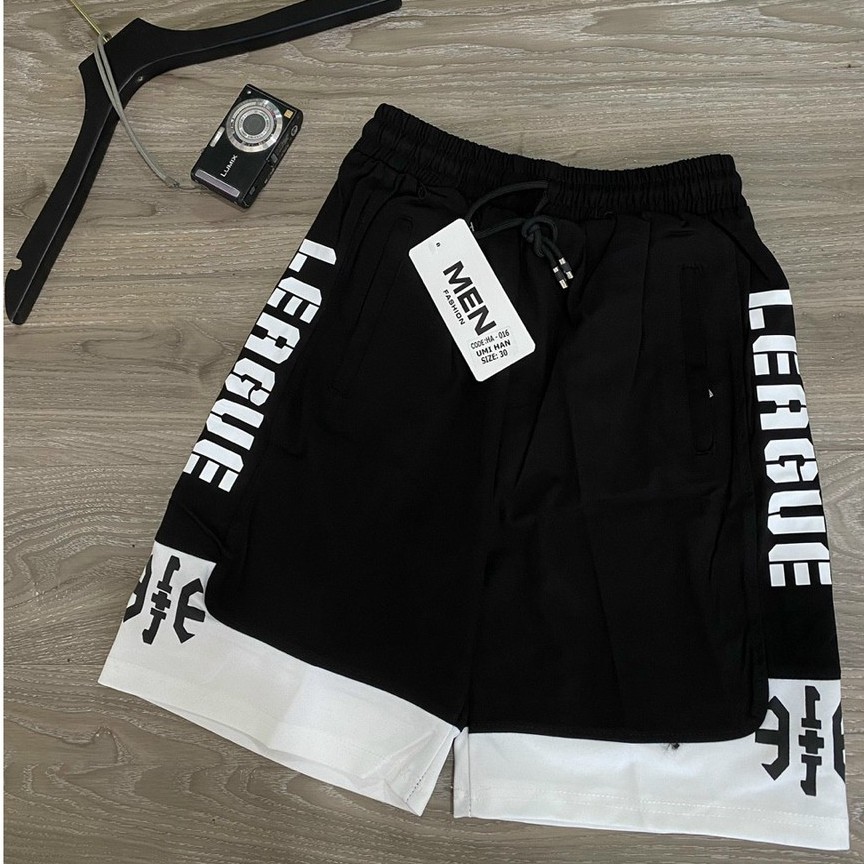 Quần Sooc Legue Unisex Cho Nam Vải Umi Hàn Đẹp Và Thoáng Mát