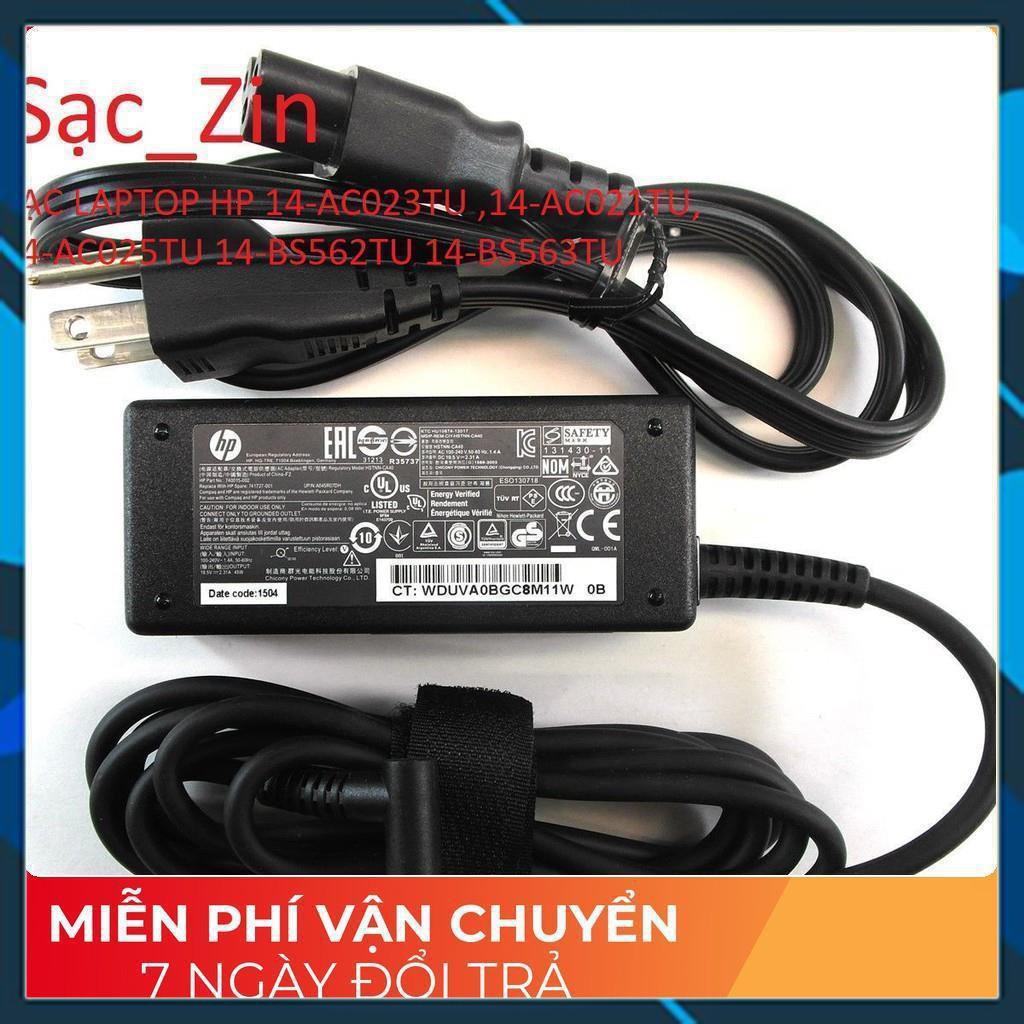 [Mã ELFLASH5 giảm 20K đơn 50K] ⚡️[Sạc zin] SẠC LAPTOP HP 14-AC023TU ,14-AC021TU, 14-AC025TU 14-BS562TU 14-BS563TU