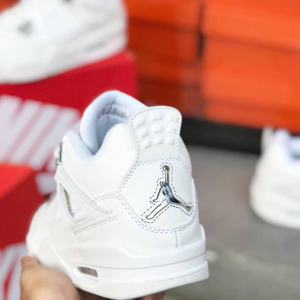 Giày Thể Thao Air Jordan 4 Retro Pure Money - FULL TRẮNG CỰC ĐẸP