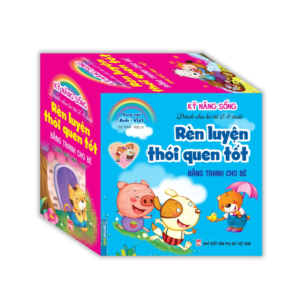 Sách - Combo 8 cuốn rèn luyện thói quen tốt - Bằng tranh cho bé 2-6 tuổi