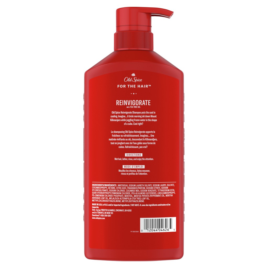 [Thơm Xịn] Dầu Gội Đầu Old Spice Reinvigorate with Tea Tree Oil 650ML