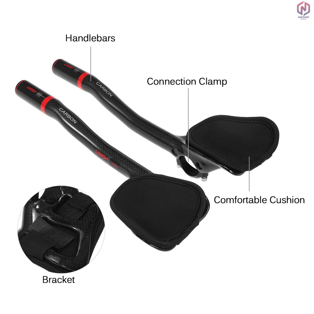 2 Thanh tay cầm xe đạp 31.8mm làm từ sợi carbon