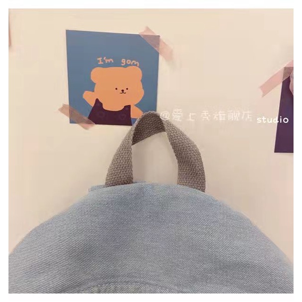 Ba Lô Đeo Vai Vải denim Kiểu Hàn Quốc Dễ Thương Cho Nữ Sinh