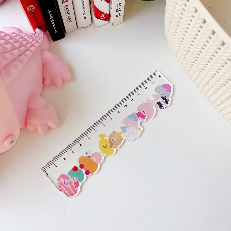 Thước Đo Bằng Acrylic Trong Suốt Hình Nhân Vật Hoạt Hình Dễ Thương