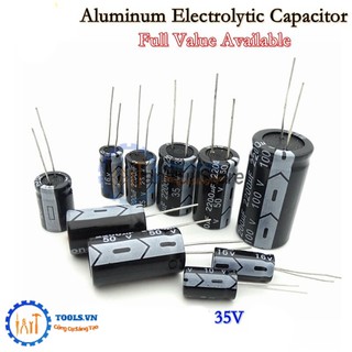 Tụ hóa 35v, tụ phân cực 100uf, 220uf, 470uf, 1000uf, 2200uf, 4700uf