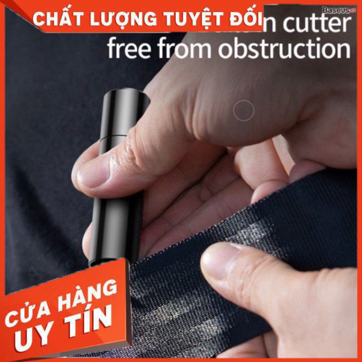 Dụng cụ sinh tồn,búa thoát hiểm Baseus (tích hợp Dao cắt và phá kính)