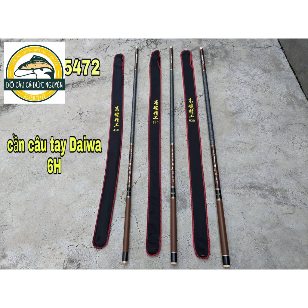 Cần câu tay Daiwa nâu giả gỗ 4m5 6H