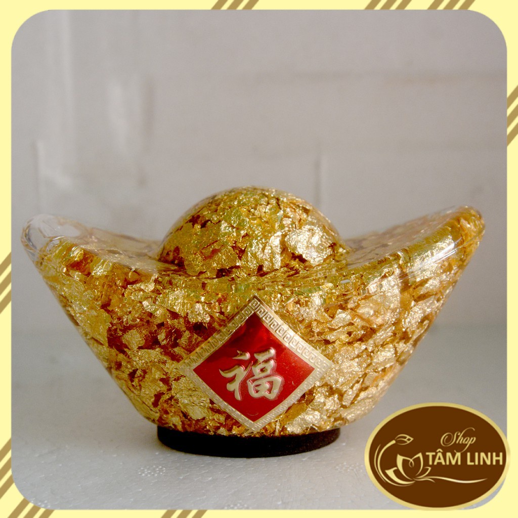 Thỏi vàng túi vàng thủy tinh trưng tết -  Trang trí tết - Vật phẩm phong thủy đẹp tinh tế