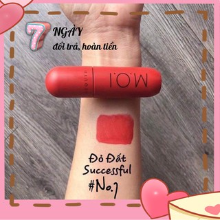Đỏ đất - No7 Successful Son kem lì S.Girl M.O.I Cosmetics Hồ Ngọc Hà
