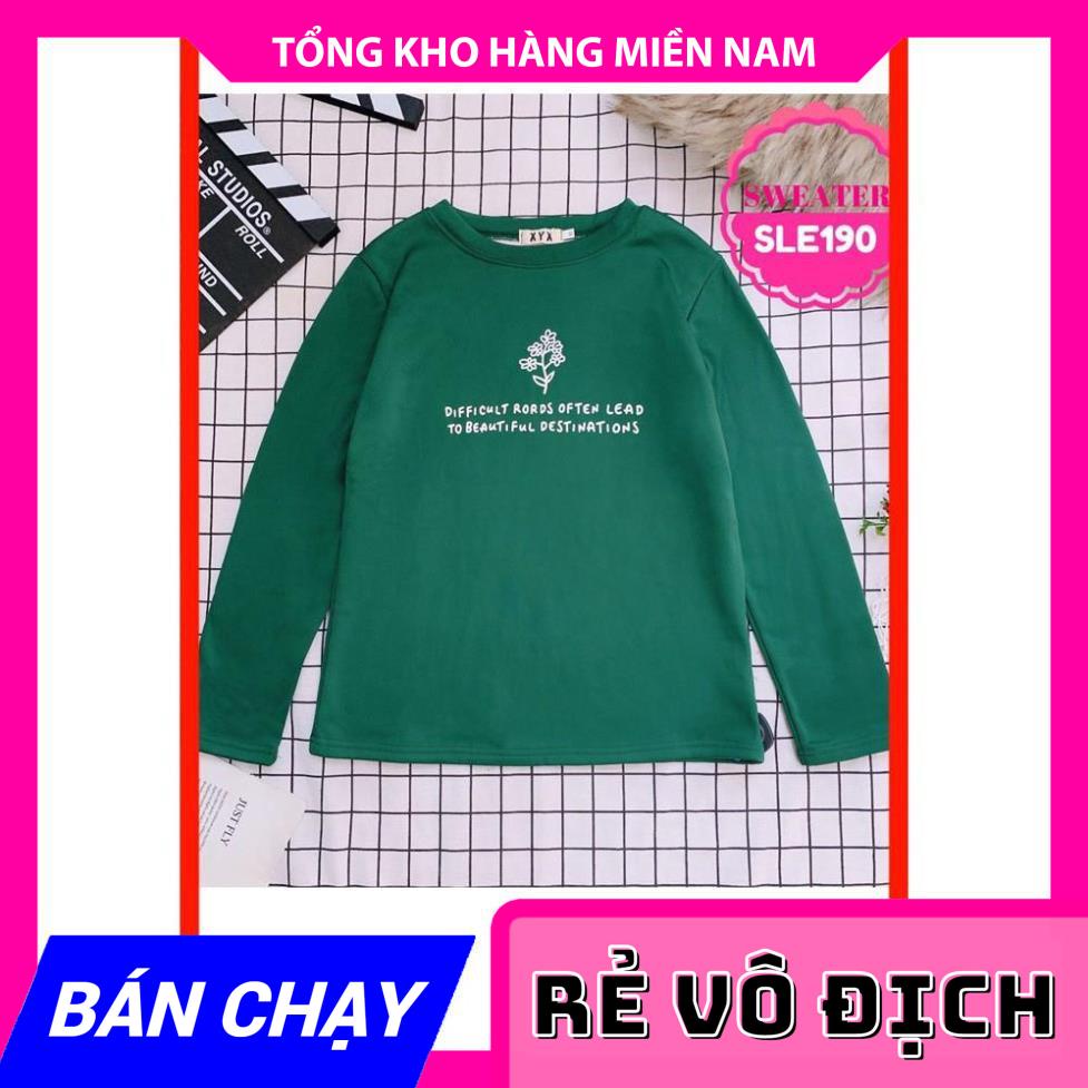 ÁO SWEATER IN HÌNH XINH XẮN - SWEATER QC CHẤT ĐẸP SLE190 ⚡ẢNH THẬT⚡ ÁO NỮ TAY DÀI  MY