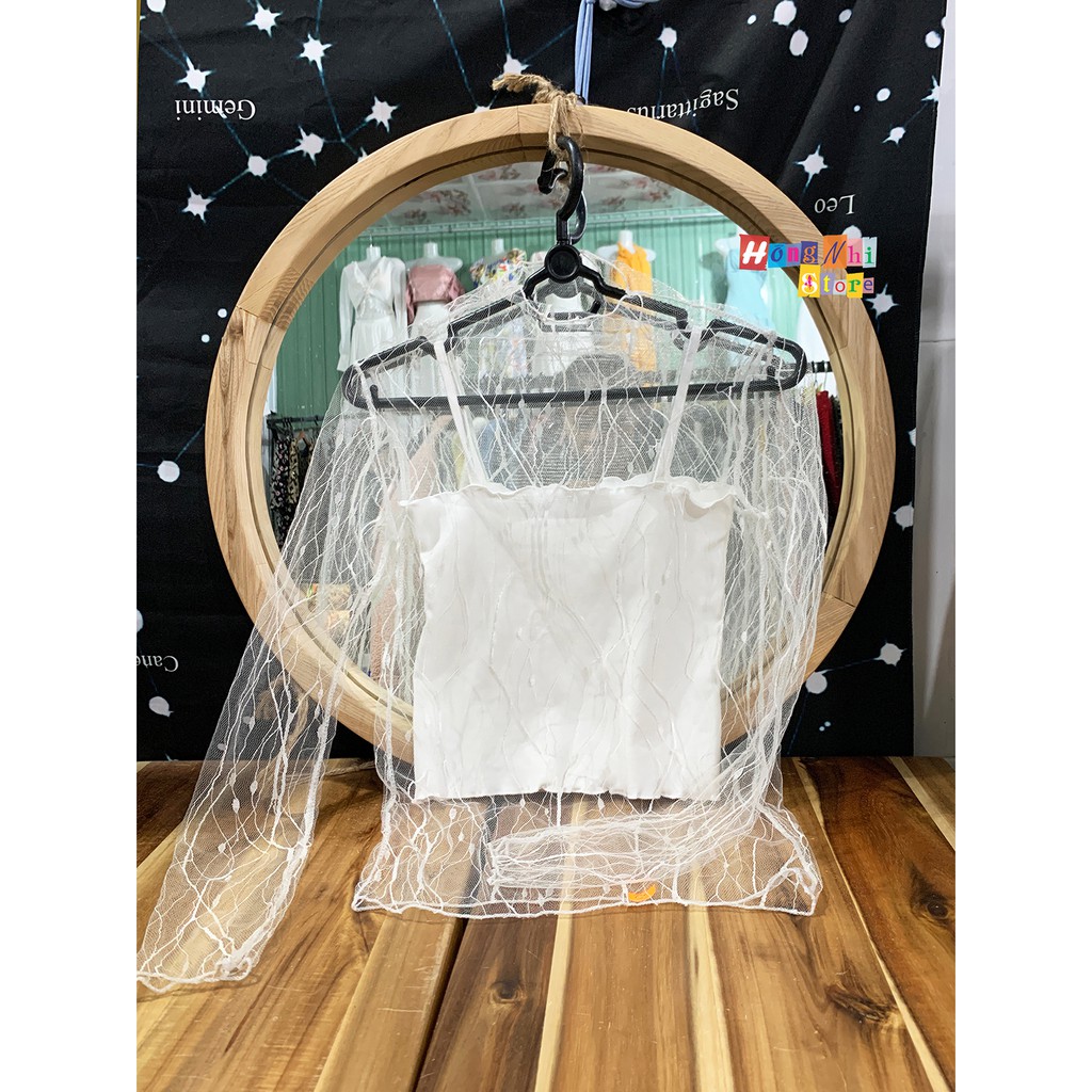 Áo Lưới Cổ Lọ Tay Dài Dáng Ôm Siêu Đẹp Ulzzang