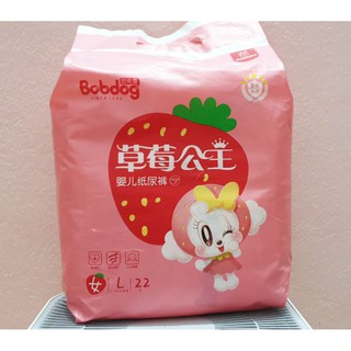 Tã/ bỉm Bobdog dâu (S26/M24/L22 miếng)