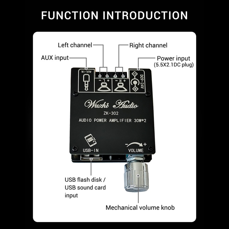 Bảng Mạch Khuếch Đại Âm Thanh ZK-302 Bluetooth